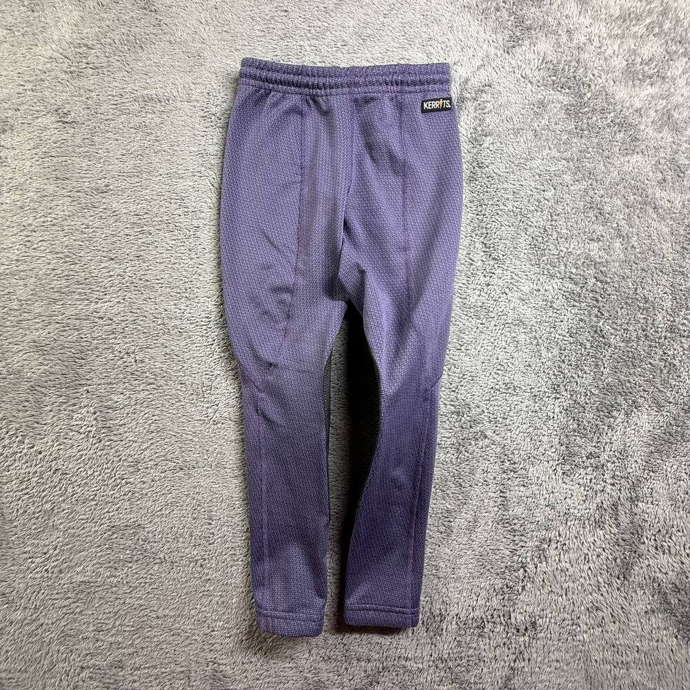 Kerrits Girls Small Purple Riding Equestrian Pants Pull On Knee Patch